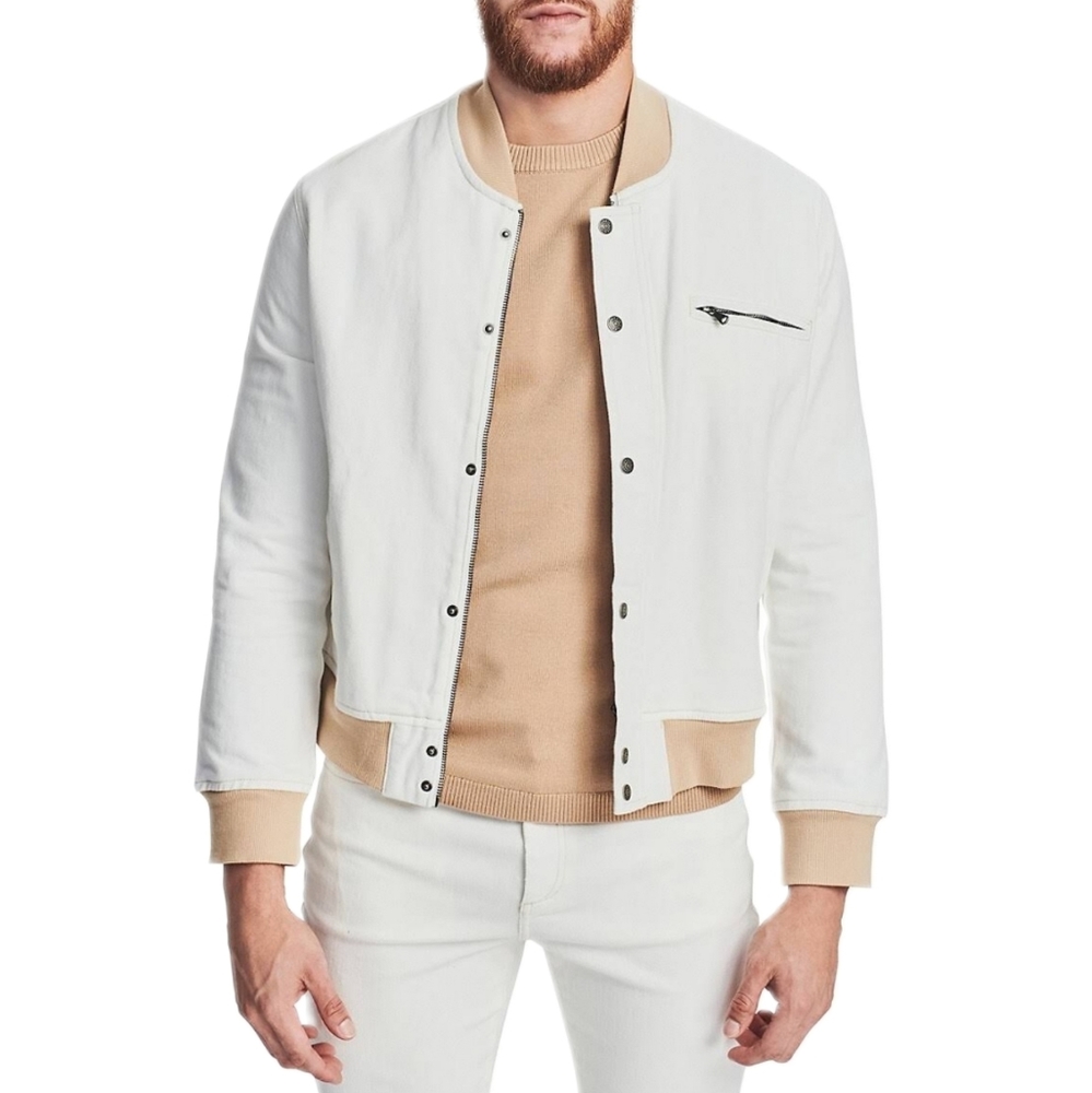 NWT • SER.O.YA | Zach White Bomber Jacket in Size XL